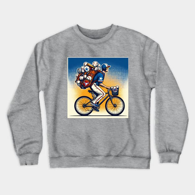 Cycling Texas Crewneck Sweatshirt by p3p3ncil